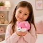 LEAN TOYS Pluszowy Lis Pluszak, Różowe Miękkie Futro, 16 cm