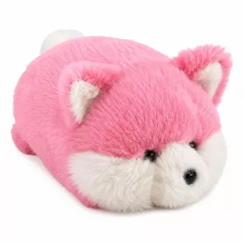 LEAN TOYS Pluszowy Lis Pluszak, Różowe Miękkie Futro, 16 cm