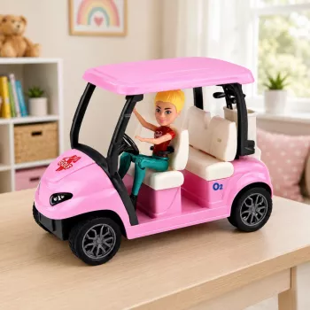 LEAN TOYS Meleks Zestaw Golfowy dla Lalek z Pieskiem Golfowym Akcesoria Świąteczne