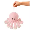 LEAN TOYS Pluszowa Ośmiornica z Przyssawką, Różowa, 16 cm