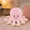 LEAN TOYS Pluszowa Ośmiornica z Przyssawką, Różowa, 16 cm