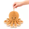 LEAN TOYS Pluszowa Ośmiornica Przytulanka z Elastycznymi Mackami Beżowa 30 cm