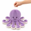 LEAN TOYS Pluszowa Ośmiornica Przytulanka z Elastycznymi Mackami Fioletowa 50 cm