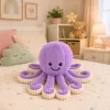 LEAN TOYS Pluszowa Ośmiornica Przytulanka z Elastycznymi Mackami Fioletowa 50 cm