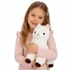 LEAN TOYS Pluszowa Alpaka Lama Miękkie Futro Biała 38 cm
