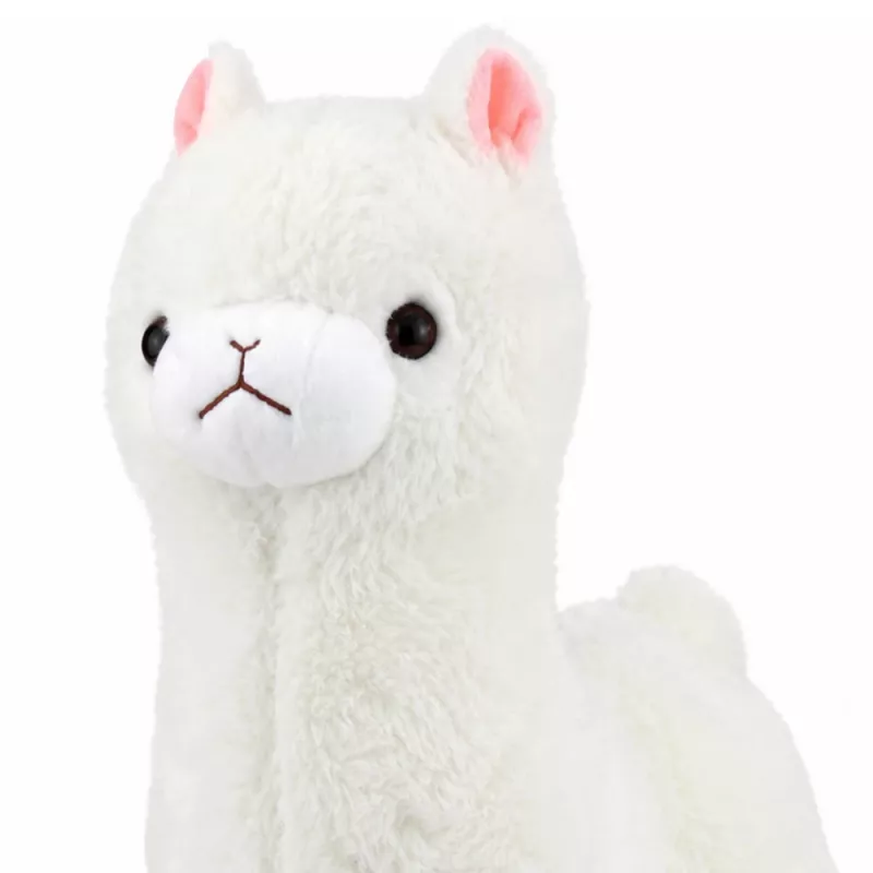 LEAN TOYS Pluszowa Alpaka Lama Miękkie Futro Biała 38 cm