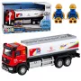 LEAN TOYS Cysterna Metalowa Napęd Światła Dźwięki Czerwona i Biała 1:40