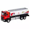 LEAN TOYS Cysterna Metalowa Napęd Światła Dźwięki Czerwona i Biała 1:40