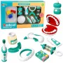 LEAN TOYS Zestaw Mały Dentysta Wibrująca Szczoteczka Niebieski 15 szt.