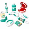 LEAN TOYS Zestaw Mały Dentysta Wibrująca Szczoteczka Niebieski 15 szt.