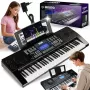 V-TONE MK800 Przenośna Edukacyjna Klawiatura Elektroniczna, 61 Klawiszy Czułych na Dotyk, 300 Brzmień, 300 Rytmów, 40 Utworów Demo, Wyświetlacz LCD, USB MIDI, Wyjście Słuchawkowe, Wejście Mikrofonowe, Wejście na Pedał Sustain, 2x5W Głośniki, Czarny