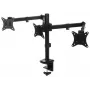BRATECK LDT66-C034 Pojedynczy uchwyt monitora na biurko, ramię z siłownikiem gazowym do ekranów 17-32 cale, 9kg, VESA 75/100, zacisk i przelotka, czarny