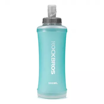 ROCKBROS Soft Flask 500 ml Jasnoniebieski - Składana butelka nawadniająca TPU do biegania