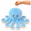 LEAN TOYS Pluszowa Ośmiornica Przytulanka z Elastycznymi Mackami Niebieska 50 cm