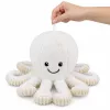 LEAN TOYS Pluszowa Ośmiornica z Elastycznymi Mackami, Biała, 50 cm