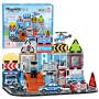 LEAN TOYS Magnetyczne Klocki Konstrukcyjne Baza Policyjna Pojazdy Policjant 44 szt.