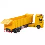 LEAN TOYS Ciężarówka transportowa z podnoszoną naczepą, światłem i dźwiękiem, żółta