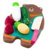 LEAN TOYS Zestaw do krojenia warzyw z deską i nożem, edukacyjne akcesoria dla dzieci
