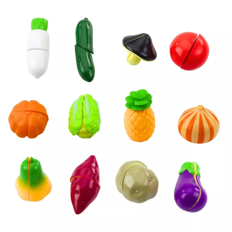 LEAN TOYS Zestaw do krojenia warzyw z deską i nożem, edukacyjne akcesoria dla dzieci