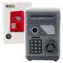 LEAN TOYS Elektroniczna skarbonka ATM z PIN-em dla dzieci, szara