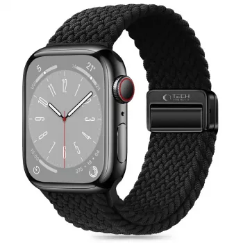 Tech-Protect Nylonowa pętla magnetyczna do Apple Watch 8/9/10/11/SE (40/41/42mm) Czarna
