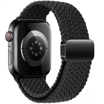 Tech-Protect Nylonowa pętla magnetyczna do Apple Watch 8/9/10/11/SE (40/41/42mm) Czarna