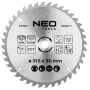 NEO TOOLS 315 mm TCT Brzeszczot do piły tarczowej, 40 zębów, otwór 30 mm, do cięcia drewna