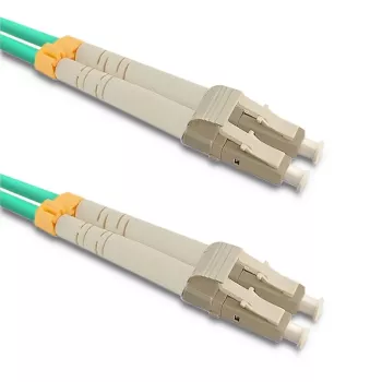 Qoltec LC/UPC do LC/UPC 2,0 m Turkusowy OM3 Światłowód wielomodowy Duplex Patchcord