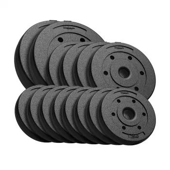 REBEL ACTIVE Zestaw obciążeń bitumicznych 30 kg (8 x 1,25 kg + 4 x 2,5 kg + 2 x 5 kg), otwór 31 mm