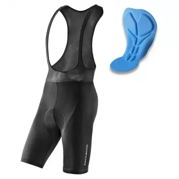 ROCKBROS RK2002L Męskie spodenki rowerowe z szelkami z 3D pianką, czarne, rozmiar L