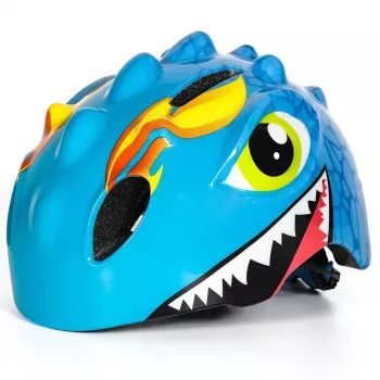 Kask rowerowy dla dzieci Wozinsky, motyw smoka, lekki, 50-54 cm, niebieski