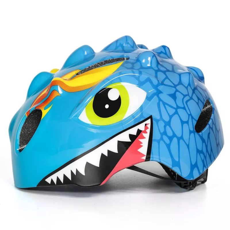 Kask rowerowy dla dzieci Wozinsky, motyw smoka, lekki, 50-54 cm, niebieski