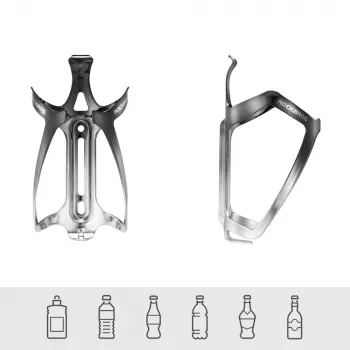 ROCKBROS RKL02 Bidon rowerowy ze stopu aluminium - czarny/srebrny