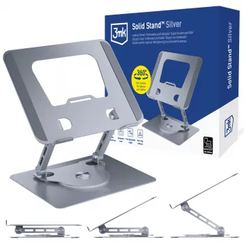 3mk Solid Stand - Srebrny uniwersalny stojak na telefon i tablet