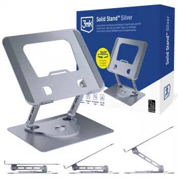 3mk Solid Stand - Srebrny uniwersalny stojak na telefon i tablet