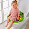 LEAN TOYS Nakładka na sedes dla dzieci, miękka siedzisko z uchwytami, zielona