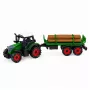 LEAN TOYS Rolnictwo Ciągnik rolniczy z przyczepą do kłód, napęd cierny, bela, 35 cm