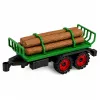 LEAN TOYS Rolnictwo Ciągnik rolniczy z przyczepą do kłód, napęd cierny, bela, 35 cm
