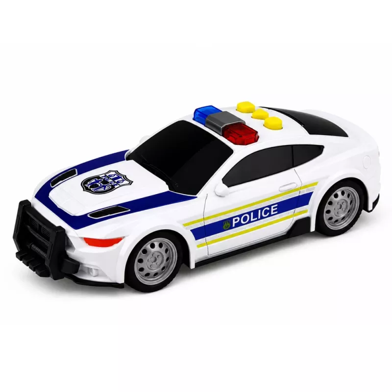 LEAN TOYS Zestaw policyjny Helikopter Motocykl Samochód policyjny Światła Dźwięki 1:32