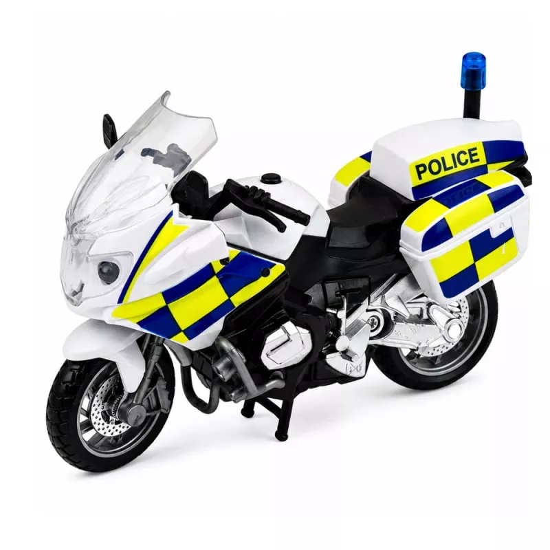 LEAN TOYS Zestaw policyjny Helikopter Motocykl Samochód policyjny Światła Dźwięki 1:32