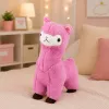 LEAN TOYS Pluszowa alpaka lama Pluszowa zabawka Przytulanka Miękkie futerko Różowy 38 cm