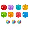 LEAN TOYS Magnetyczne Klocki Konstrukcyjne Kostki Tor Kulkowy Kolorowe 33 szt.