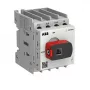 ABB OTOT40G1-4MSN2Plus 40 A 4-biegunowy rozłącznik bezpiecznikowy do montażu podstawowego, rozmiar G1, czarna rączka IP65