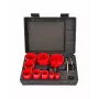 Zestaw otwornic bimetalowych AWTOOLS 19-64 mm, 13 elementów z 2 trzpieniami i walizką
