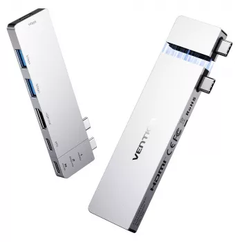 VENTION 6-w-2 Thunderbolt 5 Stacja dokująca 8K@240Hz 80Gbps 140W PD DisplayPort 2.1 USB-C