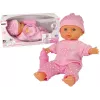 LEAN TOYS Sweet Baby Lalka Różowa Butelka Dźwięki Interaktywna 30cm Lalka z Butelką do Karmienia