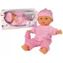 LEAN TOYS Sweet Baby Lalka Różowa Butelka Dźwięki Interaktywna 30cm Lalka z Butelką do Karmienia