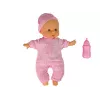 LEAN TOYS Sweet Baby Lalka Różowa Butelka Dźwięki Interaktywna 30cm Lalka z Butelką do Karmienia