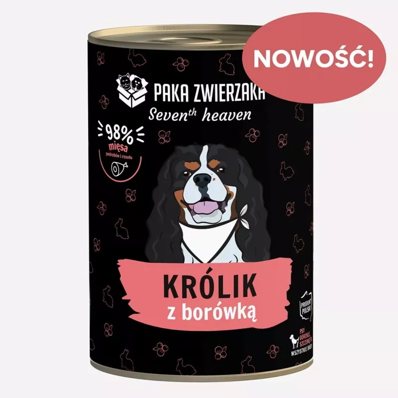 Paka Zwierzaka Seventh Heaven Kompletna sucha karma dla dorosłych królików z królikiem i borówką, 400 g