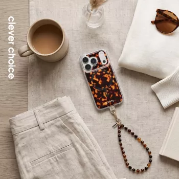 Crong Phone Charm Lanyard - Pasek do telefonu z wzorem szylkretowym
